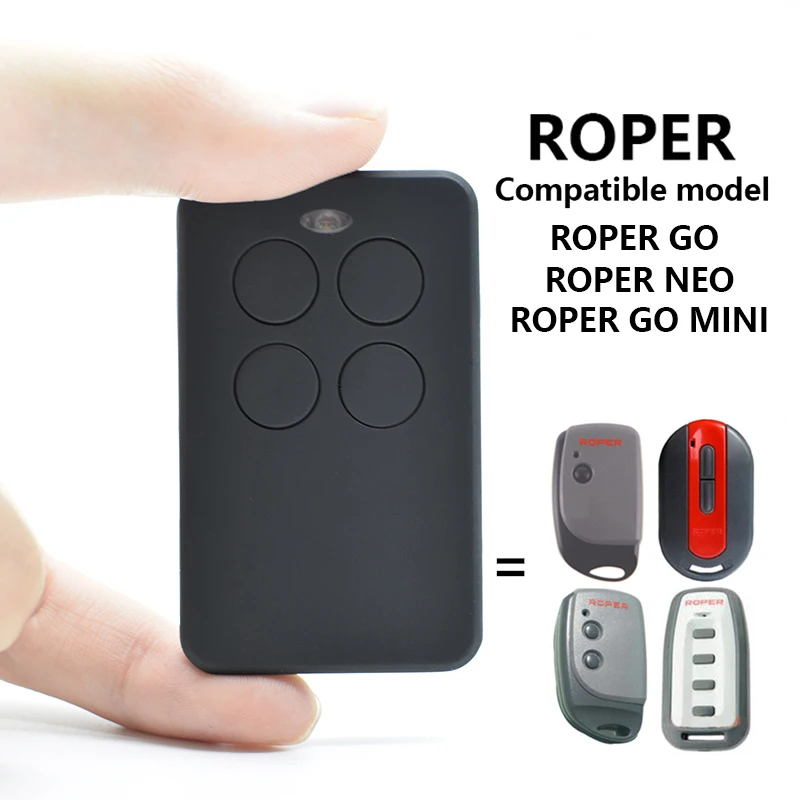 ROPER NEO пульт дистанционного управления для гаражных ворот 433 МГц клон ROPER пульт дистанционного управления Дубликатор ROPER GO ворот открывалка д...
ROPER NEO пульт дистанционного управления для гаражных ворот 433 МГц клон ROPER пульт дистанционного управления Дубликатор ROPER GO ворот открывалка д...