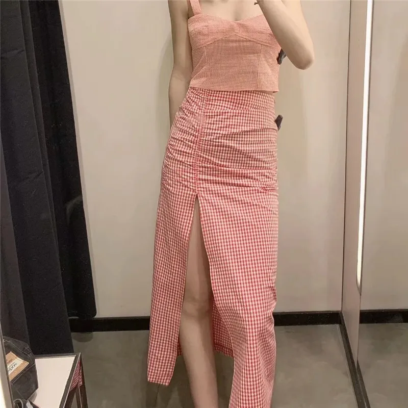 NWOMN Za 2021 Plaid Skirt Women Red Long Skirts Woman High Waist Pencil Skirt Harajuku Fashion Ruched Elegant Midi Slit Skirts
NWOMN Za 2021 Plaid Skirt Women Red Long Skirts Woman High Waist Pencil Skirt Harajuku Fashion Ruched Elegant Midi Slit Skirts