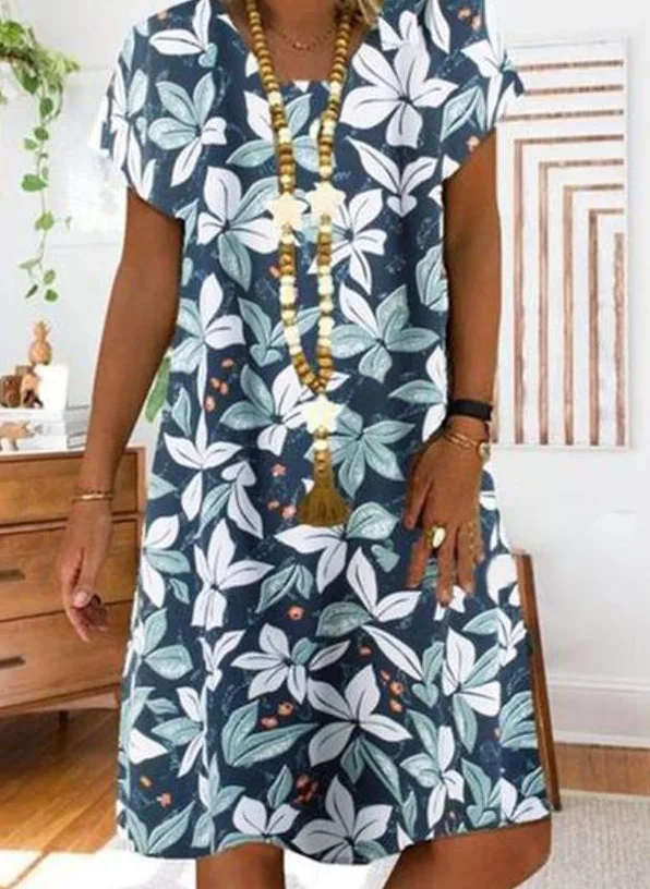 Floral Print Summer Dress Women Plus Size V-neck Vintage Party Dress Female Short Sleeve Loose A-Line Dresses Vestidos
Floral Print Summer Dress Women Plus Size V-neck Vintage Party Dress Female Short Sleeve Loose A-Line Dresses Vestidos