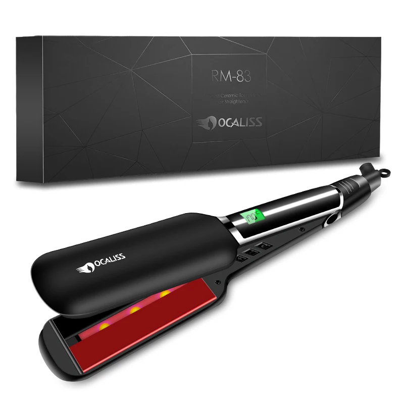 Ocaliss Professional Titanium Hair Straighteners RM-83 Adjustable Temperature with Digital LCD Display 100-240V 30's Heat Up 
Ocaliss Professional Titanium Hair Straighteners RM-83 Adjustable Temperature with Digital LCD Display 100-240V 30's Heat Up