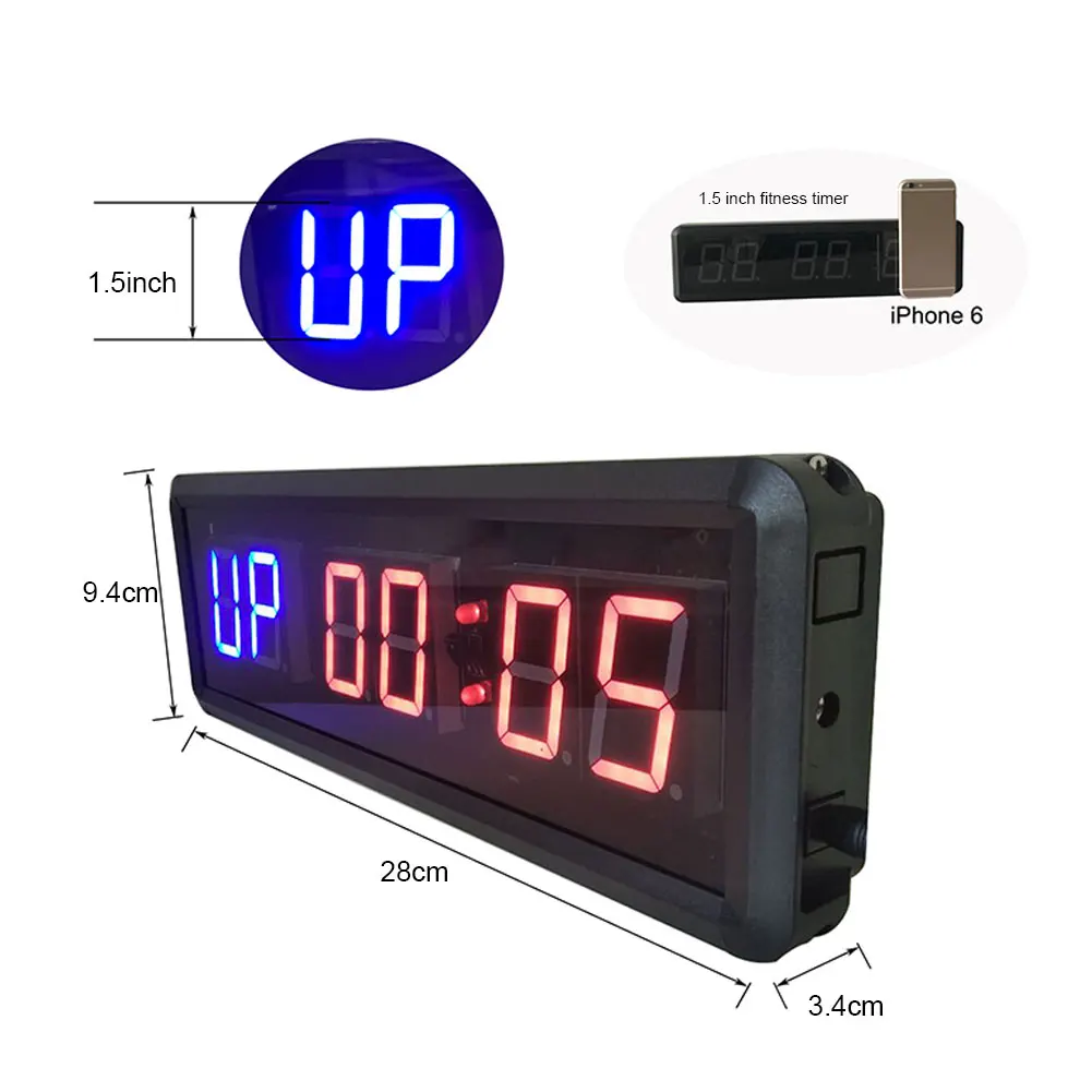 Gym Timer Stopwatch with Remote for Gym Fitness Training Ideal Interval Timer Clock With Wall Mount Brackets Drop Shipping
Gym Timer Stopwatch with Remote for Gym Fitness Training Ideal Interval Timer Clock With Wall Mount Brackets Drop Shipping