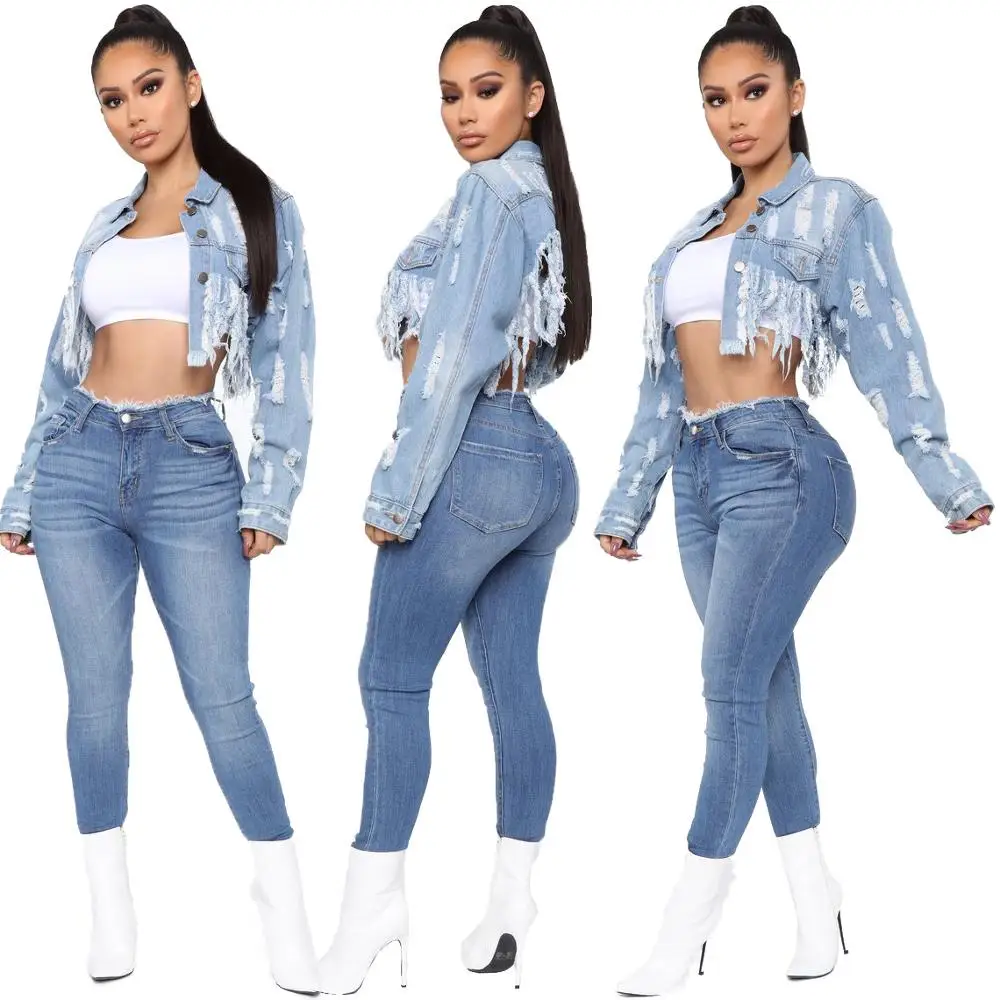 Autumn Winter Women Tassel Denim Coat Long Sleeve Mini Denim Jackets Streetwear Coats
Autumn Winter Women Tassel Denim Coat Long Sleeve Mini Denim Jackets Streetwear Coats