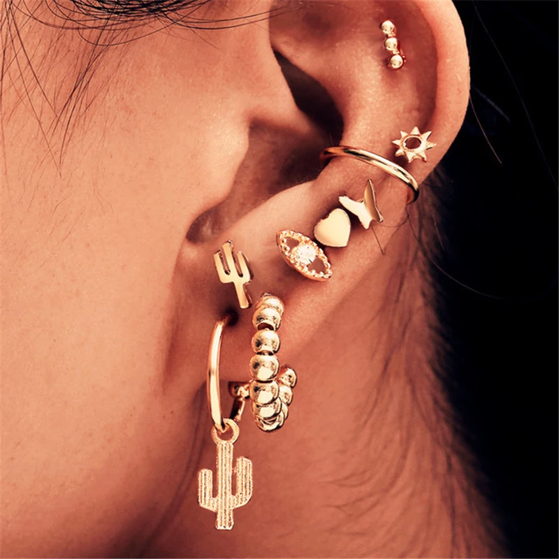 LIMARIO Boho Gold Crystal Pearl Earrings Set Women Heart Moon Star Cross Female Earring Set Vintage Fashion Jewelry 2021 Trend
LIMARIO Boho Gold Crystal Pearl Earrings Set Women Heart Moon Star Cross Female Earring Set Vintage Fashion Jewelry 2021 Trend