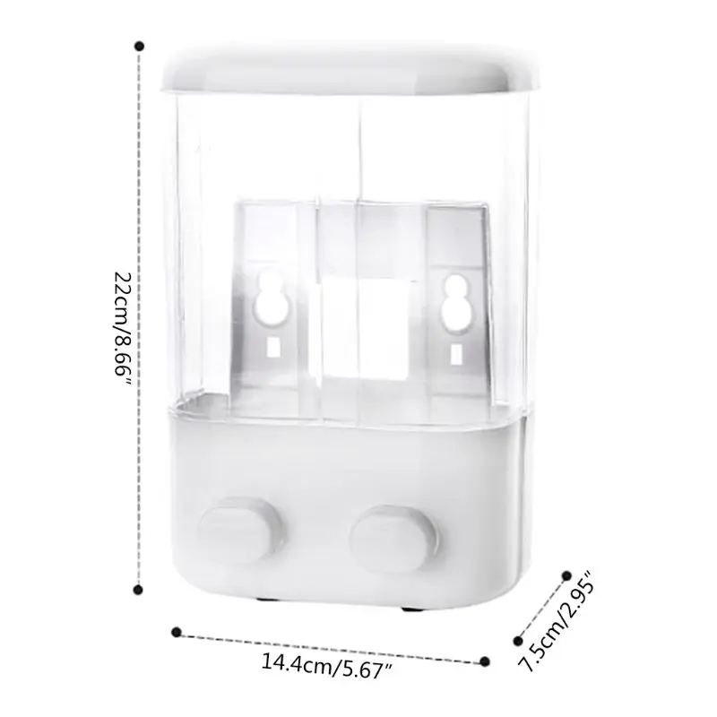 1000ml Bathroom Soap Dispenser Double Slot Wall Mounted Adhesive Shampoo Container Clear Liquid Lotion Storage
1000ml Bathroom Soap Dispenser Double Slot Wall Mounted Adhesive Shampoo Container Clear Liquid Lotion Storage