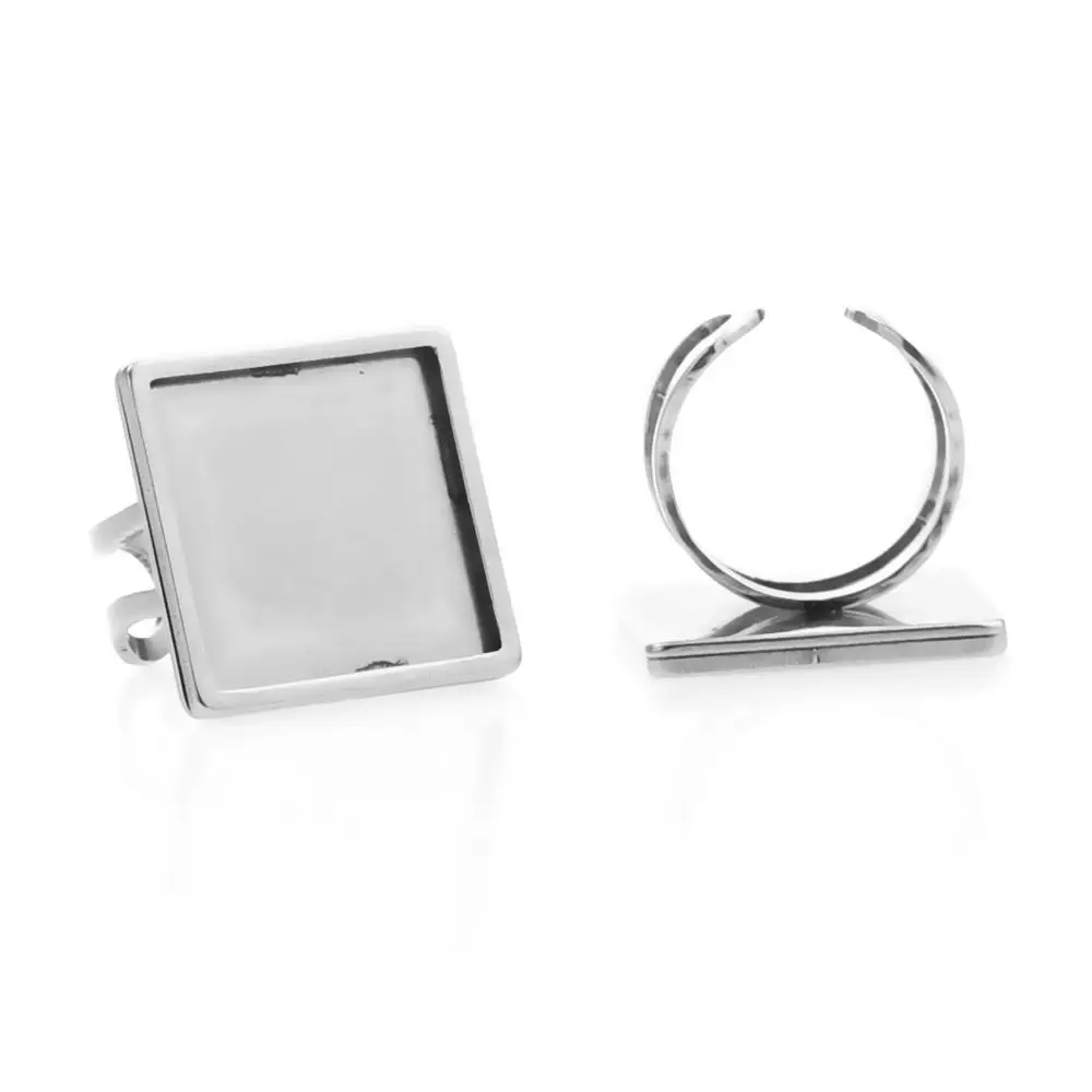 2pcs Stainless Steel Square 10mm 20mm Rings Base Settings Personality Rings Jewelry Cabochon For Diy Making Findings
2pcs Stainless Steel Square 10mm 20mm Rings Base Settings Personality Rings Jewelry Cabochon For Diy Making Findings