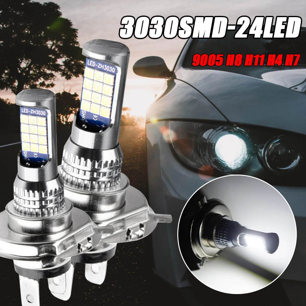 2PCS H4 Led Lights Car Bulb LED Headlight Kit High Low Beam 12V 21W 6000K White Auto LED Flash Fog Light Auto Lights Bulb
2PCS H4 Led Lights Car Bulb LED Headlight Kit High Low Beam 12V 21W 6000K White Auto LED Flash Fog Light Auto Lights Bulb