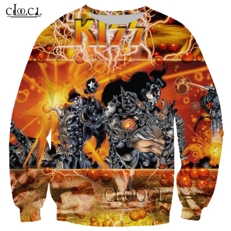 HX DropShipping Rock Metal Kiss Band Fashion 3D Print Men Women Casual Hip Hop Autumn Street Sweatshirt All-match Harajuku Tops 
HX DropShipping Rock Metal Kiss Band Fashion 3D Print Men Women Casual Hip Hop Autumn Street Sweatshirt All-match Harajuku Tops