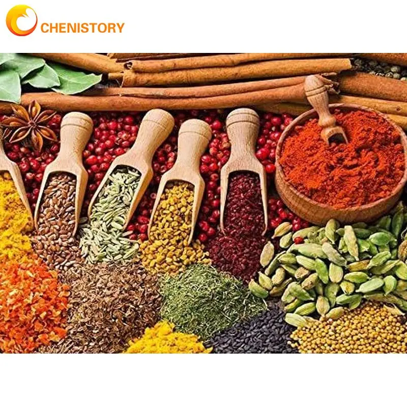 CHENISTORY Diamond Painting Full Round Square Spices Food Pictures Of Rhinestones Diamond Embroidery Mosaic Handmade Gift
CHENISTORY Diamond Painting Full Round Square Spices Food Pictures Of Rhinestones Diamond Embroidery Mosaic Handmade Gift