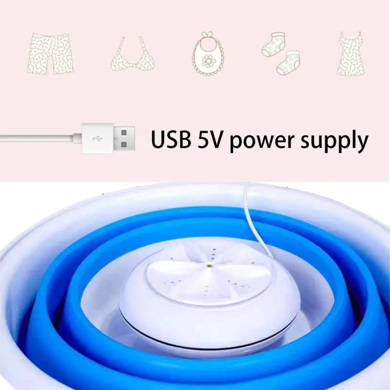 Foldable Mini Washing Machine Rotating Ultrasonic Turbines Washer USB Charging M2EE
Foldable Mini Washing Machine Rotating Ultrasonic Turbines Washer USB Charging M2EE