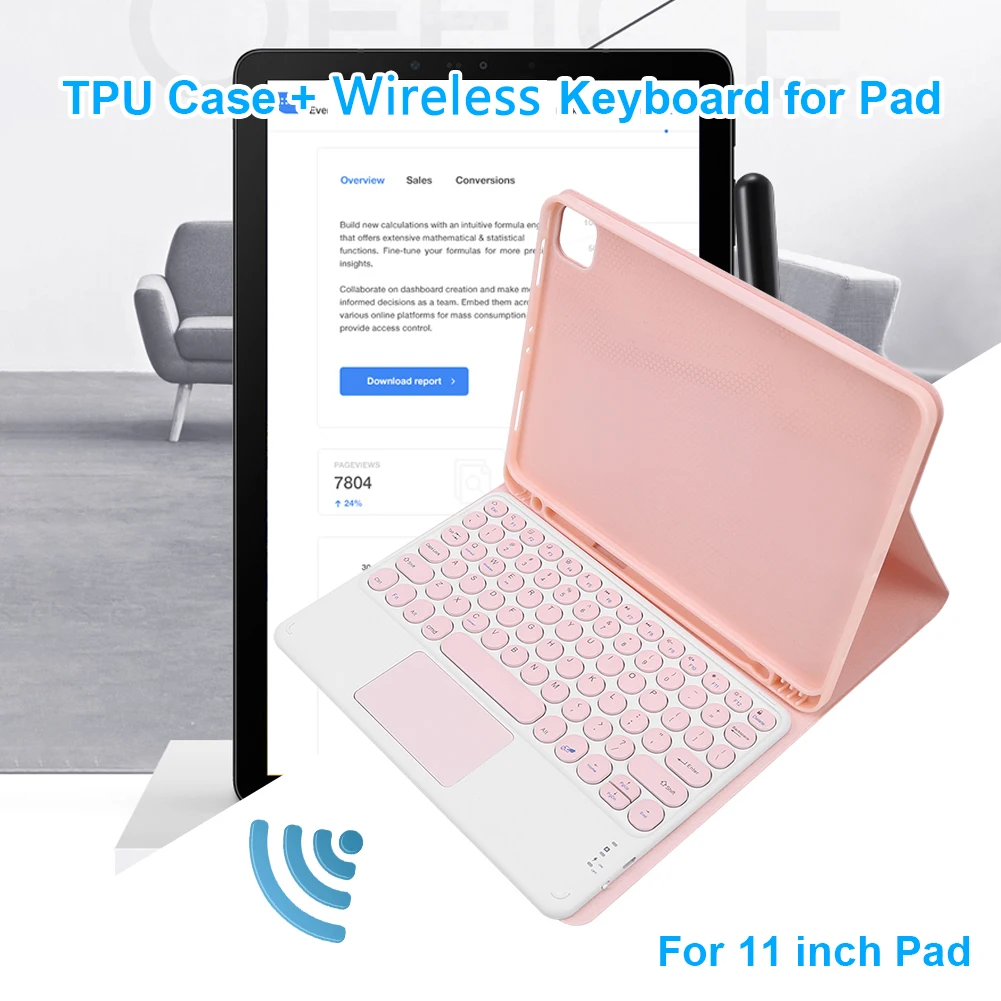 Защитный чехол для клавиатуры для iPad Pro 3-го/2-го/1-го поколения, Беспроводная Bluetooth-совместимая клавиатура с круглой/квадратной клавиатурой
Защитный чехол для клавиатуры для iPad Pro 3-го/2-го/1-го поколения, Беспроводная Bluetooth-совместимая клавиатура с круглой/квадратной клавиатурой
