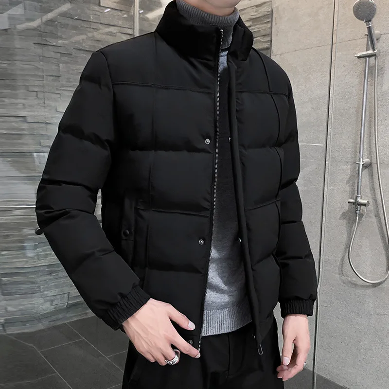 Autumn And Winter Cotton-padded Jacket Men's Youth Fashion Stand Collar Jacket Thick Padded Coat Wild Tide Brand
Autumn And Winter Cotton-padded Jacket Men's Youth Fashion Stand Collar Jacket Thick Padded Coat Wild Tide Brand