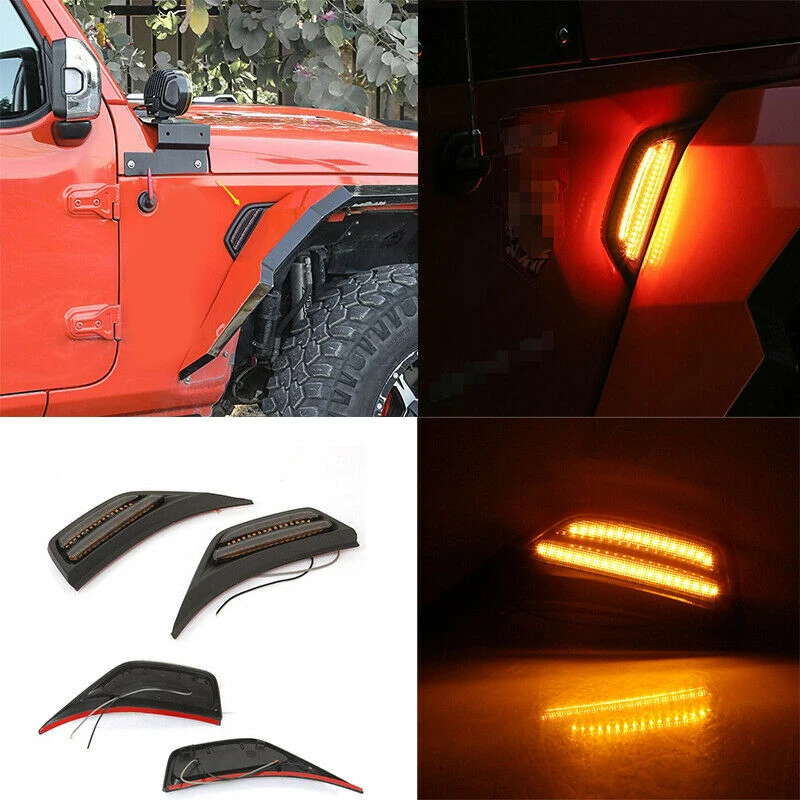 LED Black Smoke Side Fender Turn Signal Light Side Marker Light Turn Signal Lamp for Jeep Wrangler JL 2018-2020
LED Black Smoke Side Fender Turn Signal Light Side Marker Light Turn Signal Lamp for Jeep Wrangler JL 2018-2020