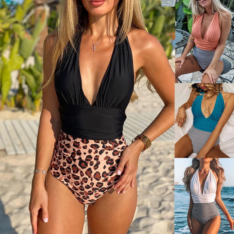 202 new fashion swimsuit European and American onepiece backless sexy color matching belly covering Bikini Swimsuit women bikini
202 new fashion swimsuit European and American onepiece backless sexy color matching belly covering Bikini Swimsuit women bikini