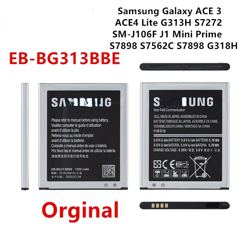 

Оригинальный телефон, аккумулятор емкостью 1500 мАч для Samsung Galaxy Trend 2 ACE 3 ACE4 Lite G313H S7272 J1 Mini Prime S7898 G318H