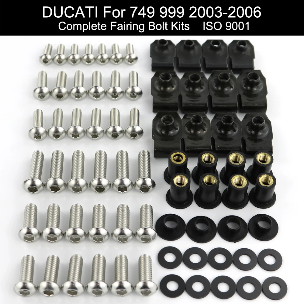 Fit For Ducati 749 999 2003 2004 2005 2006 Stainless Steel Complete Full Sets Fairing Bolts Kits Screws Speed Nuts Fairing Clips
Fit For Ducati 749 999 2003 2004 2005 2006 Stainless Steel Complete Full Sets Fairing Bolts Kits Screws Speed Nuts Fairing Clips