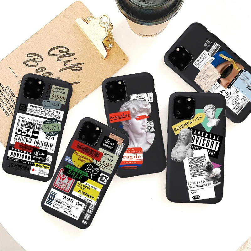 Luxury Art Letter Label Phone Case For iphone 12 Pro Max XR XS Back Cover For iphone 11 7 8 plus 6s SE 2020 Silicone Soft Cases
Luxury Art Letter Label Phone Case For iphone 12 Pro Max XR XS Back Cover For iphone 11 7 8 plus 6s SE 2020 Silicone Soft Cases