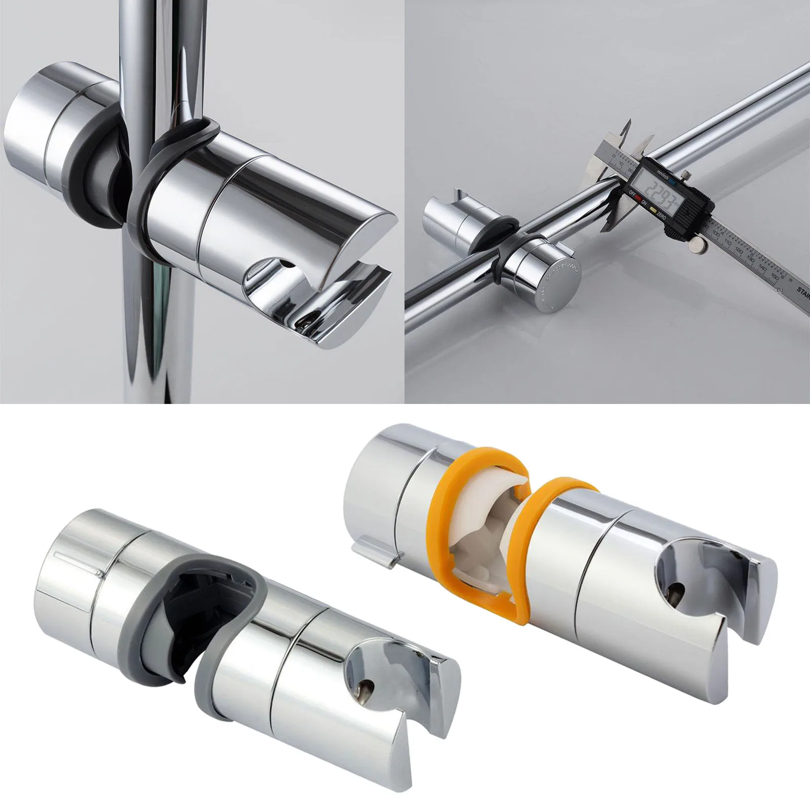 18-25MM Adjustable ABS Hand Shower Rail Head Slider Clamp Holder Bracket, Easy Installation
18-25MM Adjustable ABS Hand Shower Rail Head Slider Clamp Holder Bracket, Easy Installation