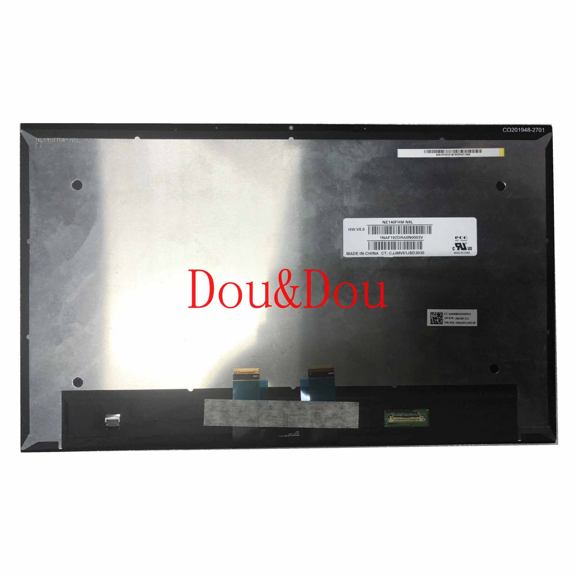 

NE140FHM-N6L 14.0'' FHD Laptop LCD Touch Screen Digitizer Assembly for HP Replacement P/N: L86168-111 CT: CJJMV01JBD3030