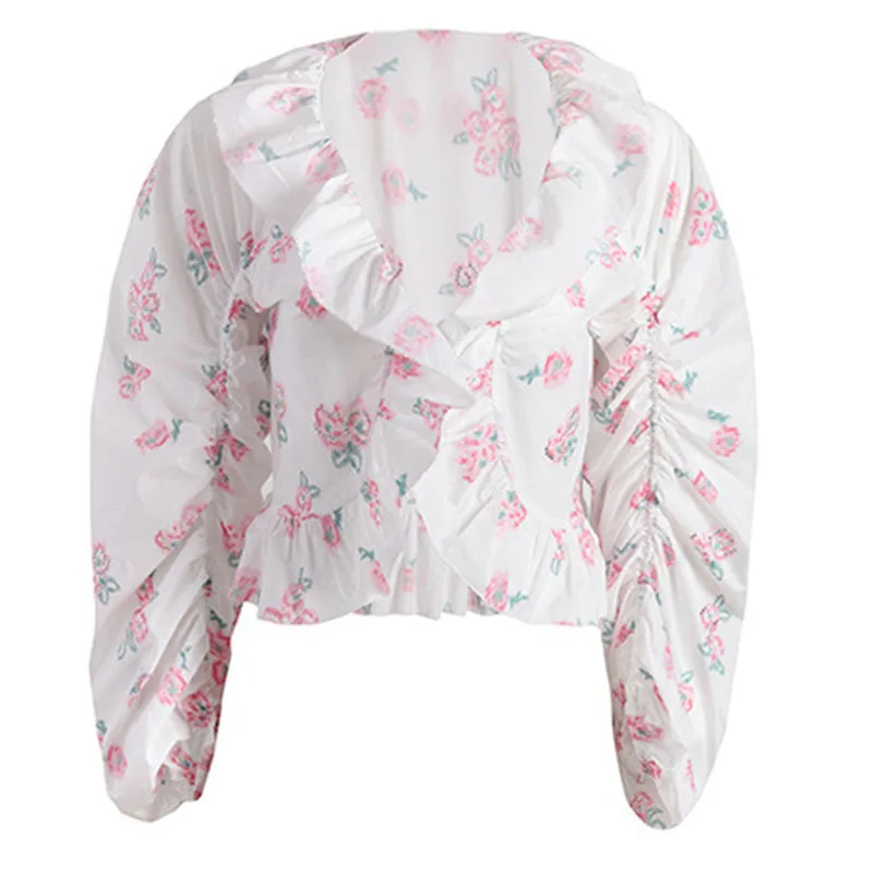 DEAT Women Pink Printing Chiffon Open Stitch Blouse New Ruffled Long Puff Sleeve Loose Fit Shirt Fashion Tide Summer 2021 7E0879
DEAT Women Pink Printing Chiffon Open Stitch Blouse New Ruffled Long Puff Sleeve Loose Fit Shirt Fashion Tide Summer 2021 7E0879