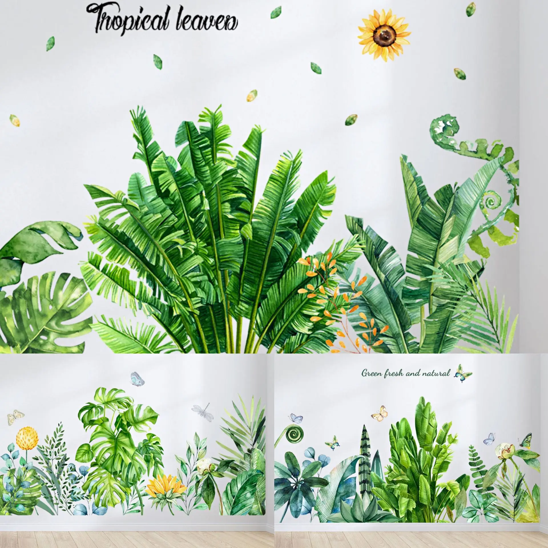 Nordic Style Fresh Green Plants Potted Wall Stickers Background Wall Living Room Wallpaper Self-Adhesive
Nordic Style Fresh Green Plants Potted Wall Stickers Background Wall Living Room Wallpaper Self-Adhesive