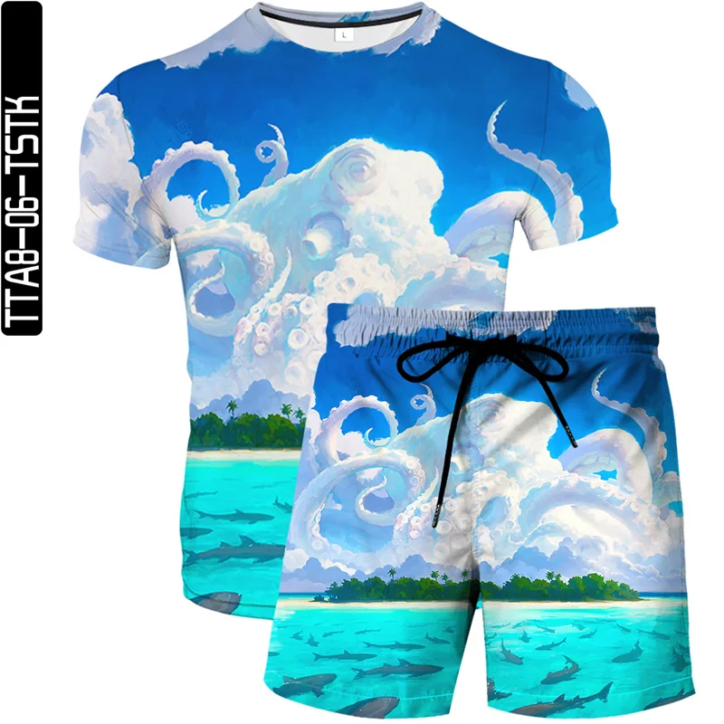 Summer style new 3D T-shirt island creative T-shirt two-piece oversized men’s T-shirt S-6XL sports men’s shorts streetwear
Summer style new 3D T-shirt island creative T-shirt two-piece oversized men’s T-shirt S-6XL sports men’s shorts streetwear