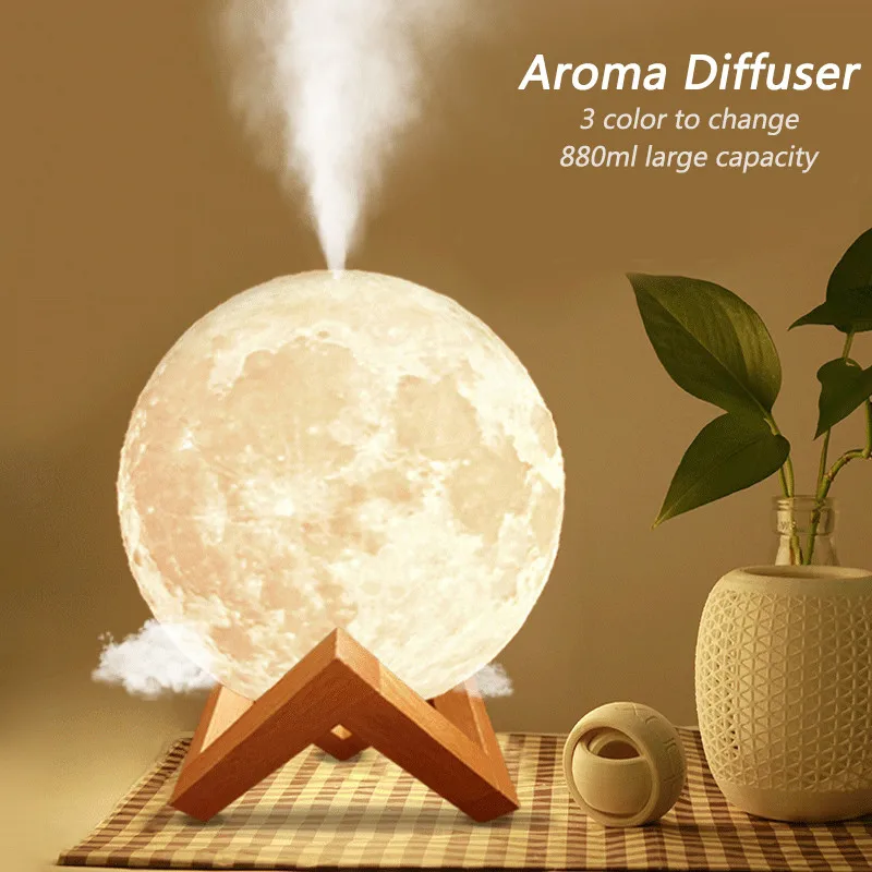 880ML USB Aroma Diffuser Ultrasonic Essential Oil Air Humidifier 3D Moon Lamp Night Light Cool Mist Purifier
880ML USB Aroma Diffuser Ultrasonic Essential Oil Air Humidifier 3D Moon Lamp Night Light Cool Mist Purifier