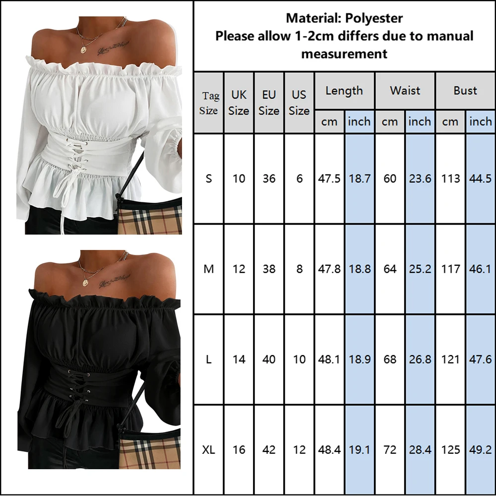 Slash Neck Women Shirt Blouse Long Sleeve Ruffle Corset Ladies Tops Blouses Autumn Female Off Shoulder Shirts Casual Lady Blusa
Slash Neck Women Shirt Blouse Long Sleeve Ruffle Corset Ladies Tops Blouses Autumn Female Off Shoulder Shirts Casual Lady Blusa