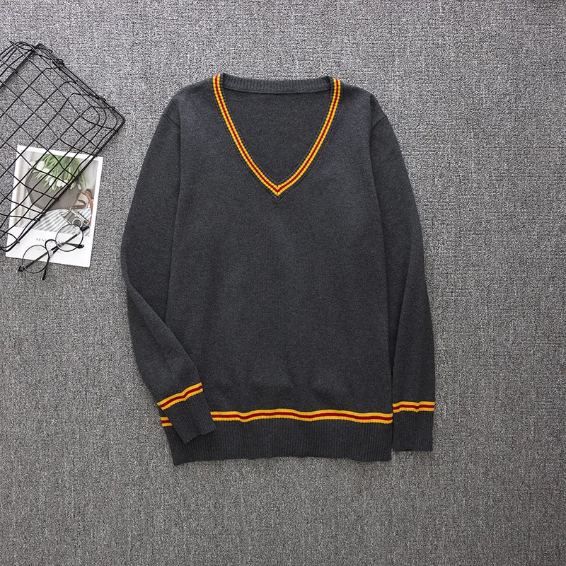 2019 New Sweater Slytherin Ravenclaw Hufflepuff Long Sleeve Sweater V-neck All-match Unisex Daily Clothes Cosplay Costumes
2019 New Sweater Slytherin Ravenclaw Hufflepuff Long Sleeve Sweater V-neck All-match Unisex Daily Clothes Cosplay Costumes