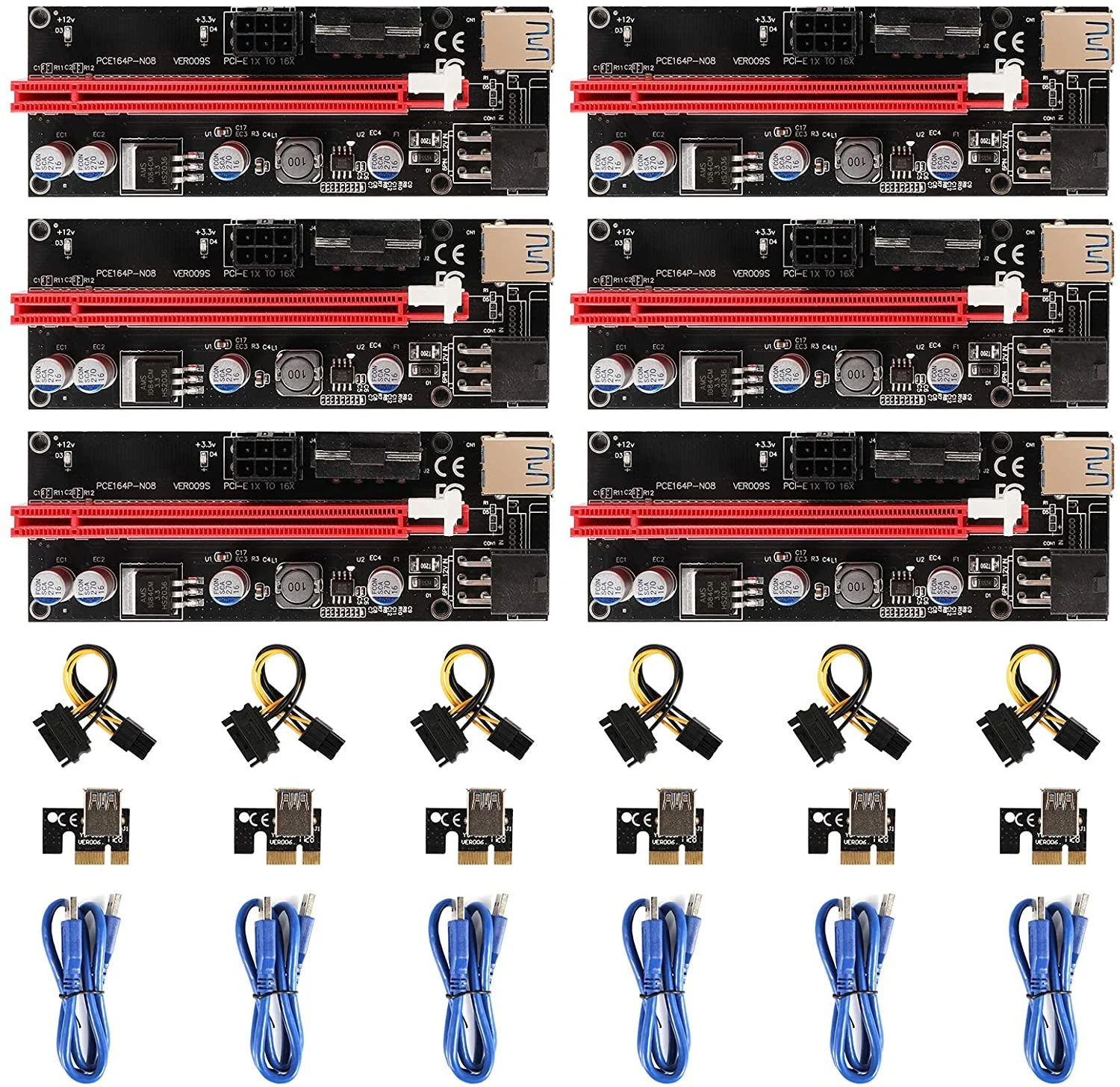 Ver009S Plus USB 3.0 PCI-E Riser Board 1x To 16x Mining Graphics Card Adapter Computer PCI-E Extender Board For Miners
Ver009S Plus USB 3.0 PCI-E Riser Board 1x To 16x Mining Graphics Card Adapter Computer PCI-E Extender Board For Miners