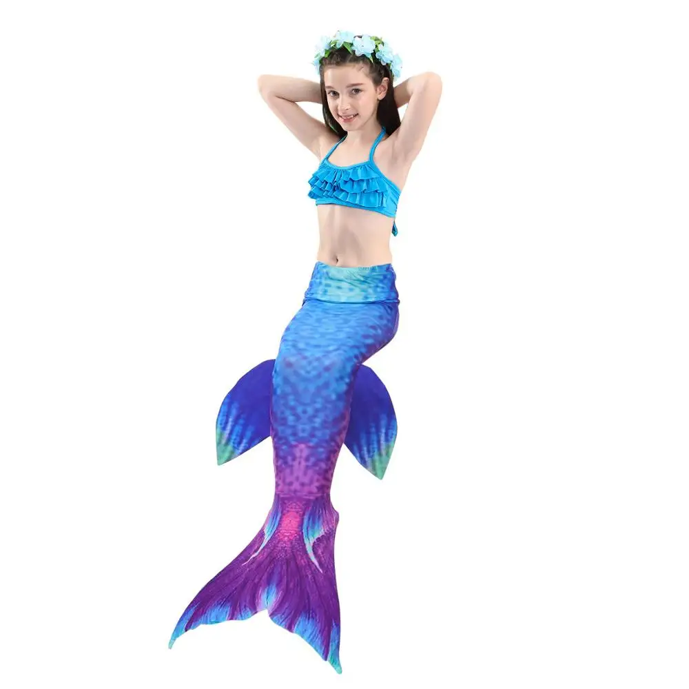 Girls Mermaid Tail Swimsuit 3 pcs Bikini Bathing Swimming Costumes Children Cosplay Dress Birthday gift 
Girls Mermaid Tail Swimsuit 3 pcs Bikini Bathing Swimming Costumes Children Cosplay Dress Birthday gift