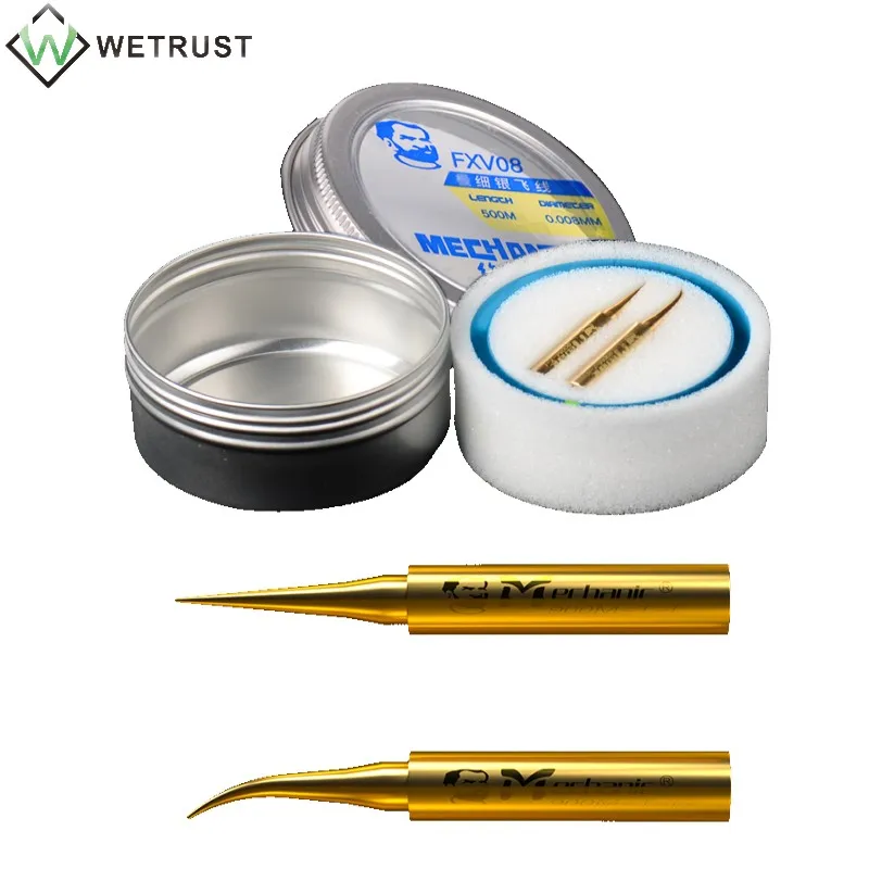 MECHANIC FXV08 500m 0.008mm Superfine Silver Flying For Line CPU Solder Joint For Iphone Fingerprint Line Phone Maintenance
MECHANIC FXV08 500m 0.008mm Superfine Silver Flying For Line CPU Solder Joint For Iphone Fingerprint Line Phone Maintenance