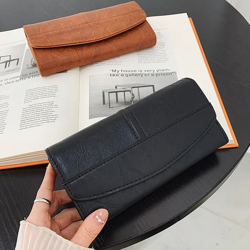 Vintage Women's Wallet Tri-fold Pu Leather Wallet Long Wallet With Note Photo Card Compartment Hasp Pocket Purse For Ladies New
Vintage Women's Wallet Tri-fold Pu Leather Wallet Long Wallet With Note Photo Card Compartment Hasp Pocket Purse For Ladies New