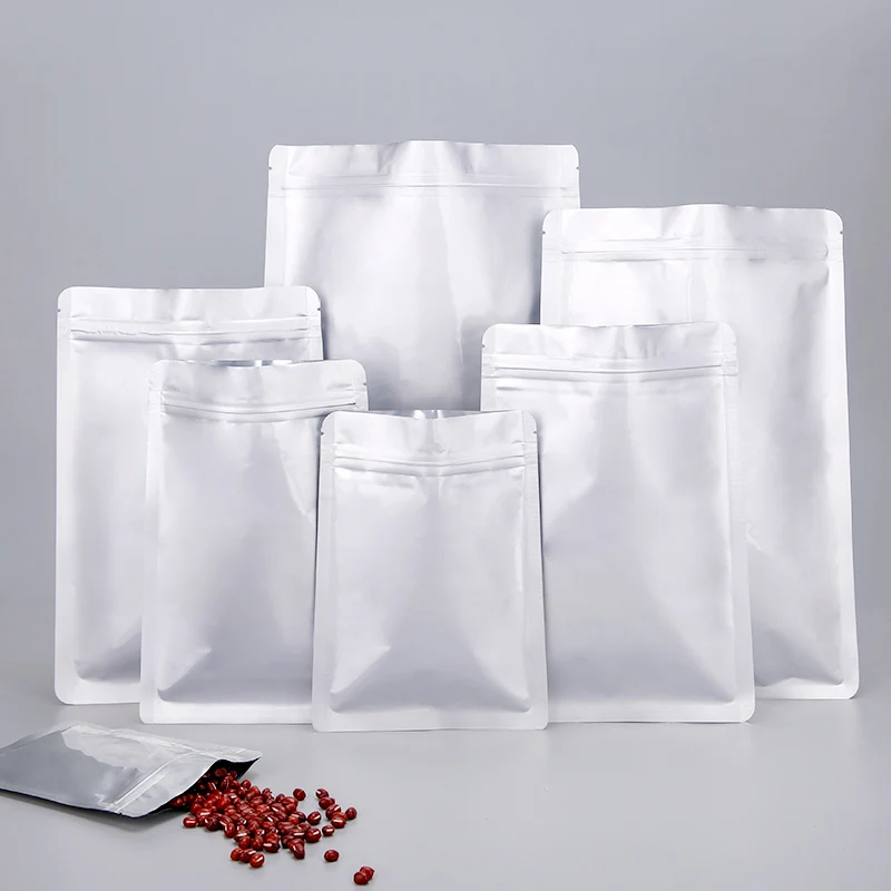 Sliver Thick Pure Aluminum Foil Seal Zip Lock Bags Powder Food Storage Zipper Flat Bottom Pouch Tea Packaging Moisture-proof Bag
Sliver Thick Pure Aluminum Foil Seal Zip Lock Bags Powder Food Storage Zipper Flat Bottom Pouch Tea Packaging Moisture-proof Bag