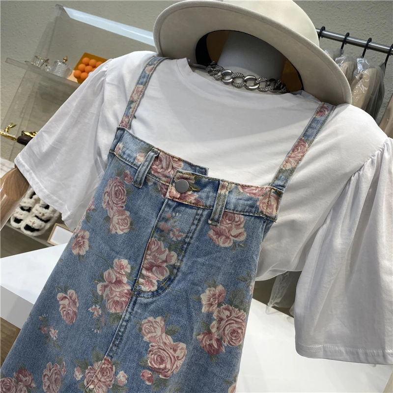 Retro Fashion Printed Flowers Denim Suspender Skirt for Ladies 2021 Summer New Frayed Hem Versatile Loose Skirt Women's
Retro Fashion Printed Flowers Denim Suspender Skirt for Ladies 2021 Summer New Frayed Hem Versatile Loose Skirt Women's