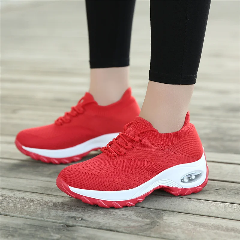 Women Tennis Shoes Breathable Mesh Height-increasing Slip-on Female Sock Footwear Outdoor Women Sneakers Thick Bottom Platform
Women Tennis Shoes Breathable Mesh Height-increasing Slip-on Female Sock Footwear Outdoor Women Sneakers Thick Bottom Platform