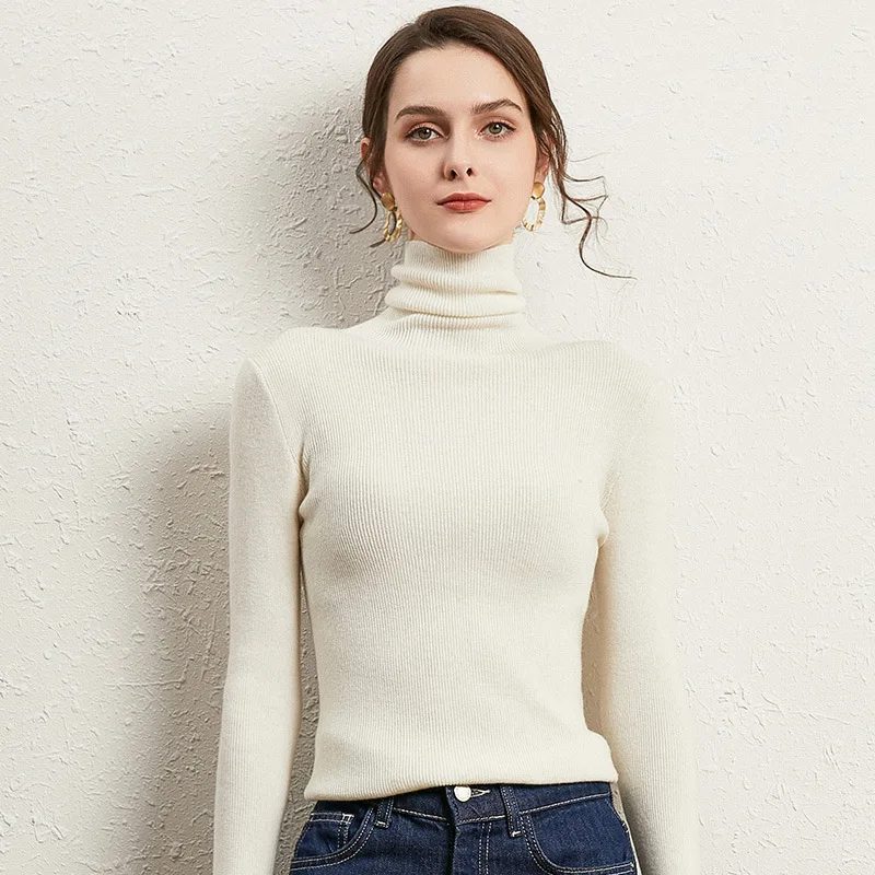 2020 autumn and winter new solid color high neck long sleeve knitted sweater women gray
2020 autumn and winter new solid color high neck long sleeve knitted sweater women gray