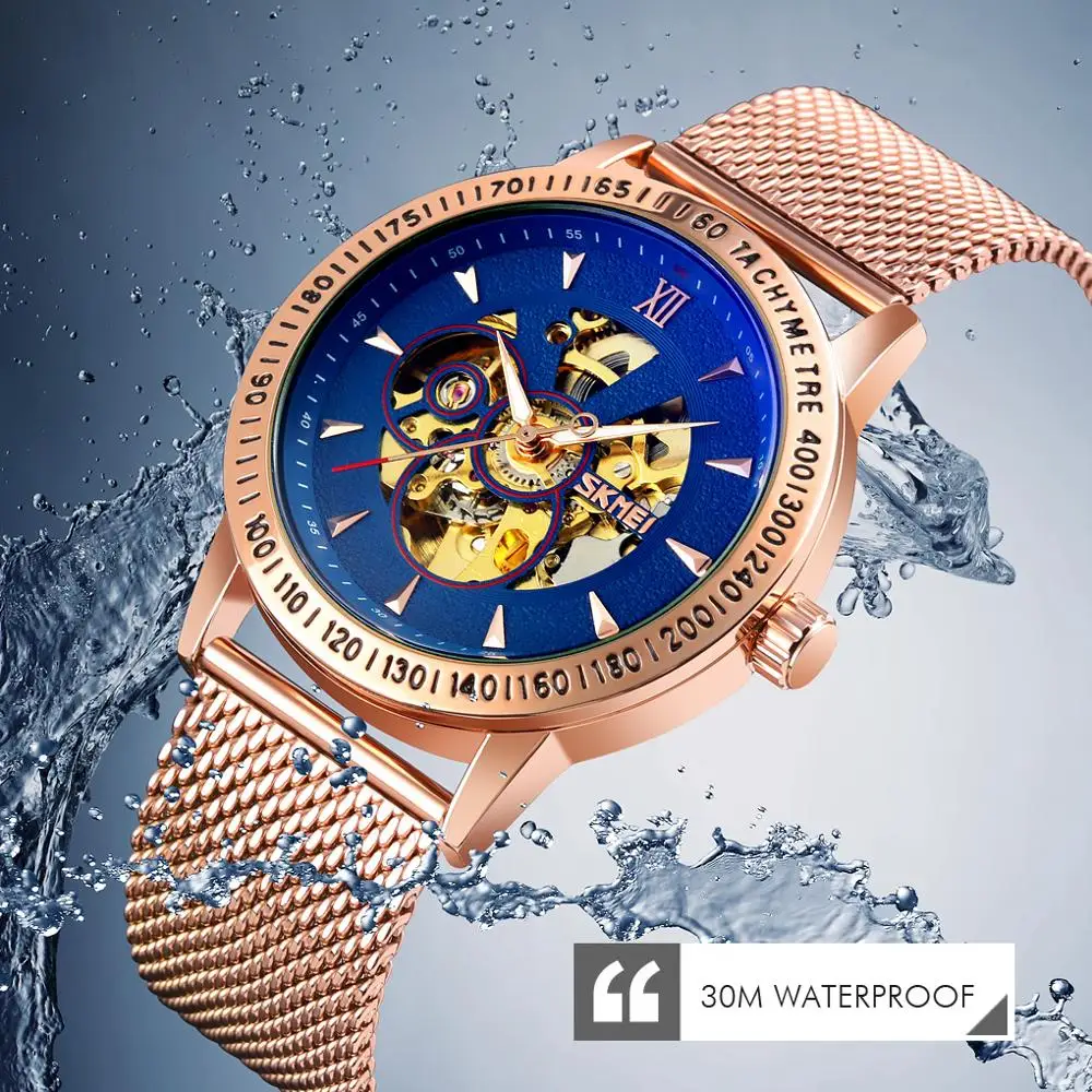 Luxury Quartz Watch Automatic Watches For Men Stainless Steel Waterproof Clock Hollow-carved Design Mechanical Watch Mens SKMEI
Luxury Quartz Watch Automatic Watches For Men Stainless Steel Waterproof Clock Hollow-carved Design Mechanical Watch Mens SKMEI