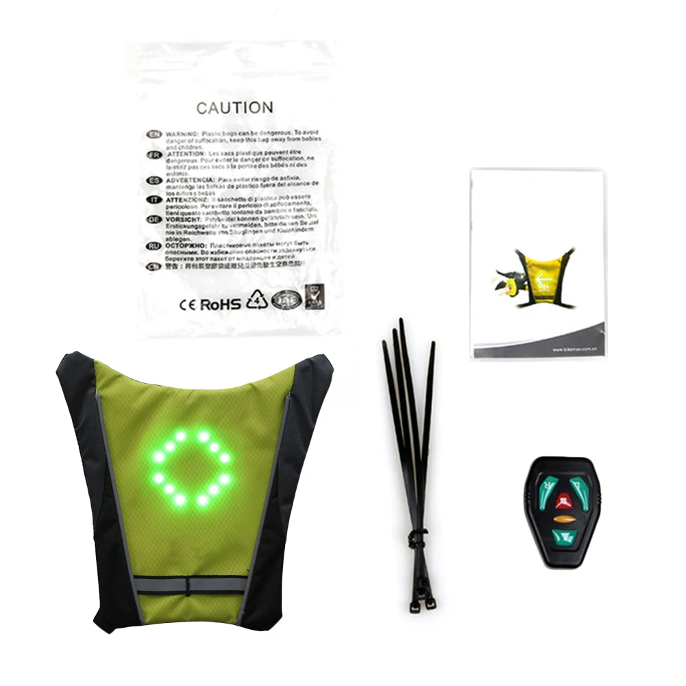 2021 Fashion LED Wireless Cycling Vest MTB Bike Bag Safety LED Turn Signal Light Vest Riding Running Bik Reflective Warning Vest
2021 Fashion LED Wireless Cycling Vest MTB Bike Bag Safety LED Turn Signal Light Vest Riding Running Bik Reflective Warning Vest