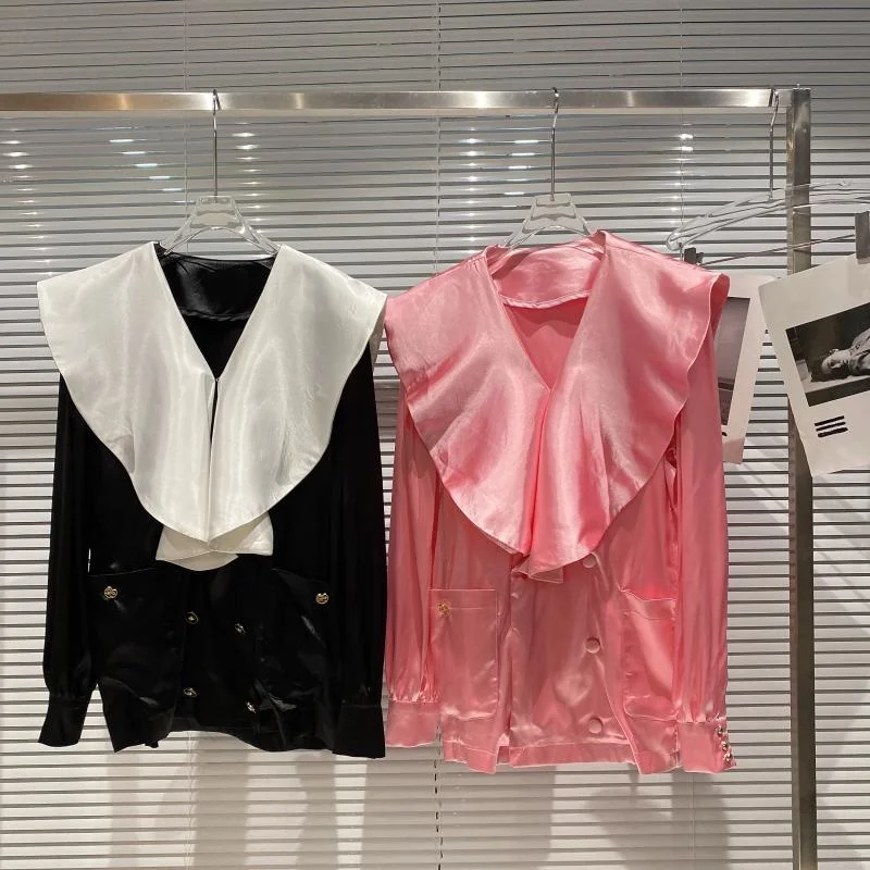 Ruffle Neck Double Pocket Thin Jacket Women 2021 Autumn New Small Fragrance Mercerized Cotton Long Sleeve Short Coat
Ruffle Neck Double Pocket Thin Jacket Women 2021 Autumn New Small Fragrance Mercerized Cotton Long Sleeve Short Coat