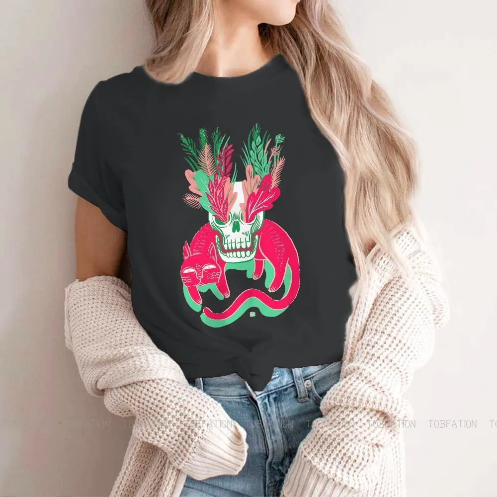 Cat Skull Hipster TShirts Death Garden Woman 5XL Graphic Fabric Tops T Shirt O Neck Oversized
Cat Skull Hipster TShirts Death Garden Woman 5XL Graphic Fabric Tops T Shirt O Neck Oversized