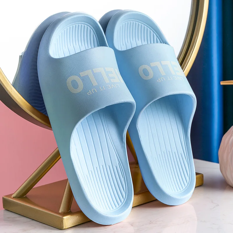 Summer Eva Slippers Women's Home Shoes Unisex House Couple Slipper Men Sandals Slide Soft Sole Comfortable Letter Flat Flip Flop
Summer Eva Slippers Women's Home Shoes Unisex House Couple Slipper Men Sandals Slide Soft Sole Comfortable Letter Flat Flip Flop