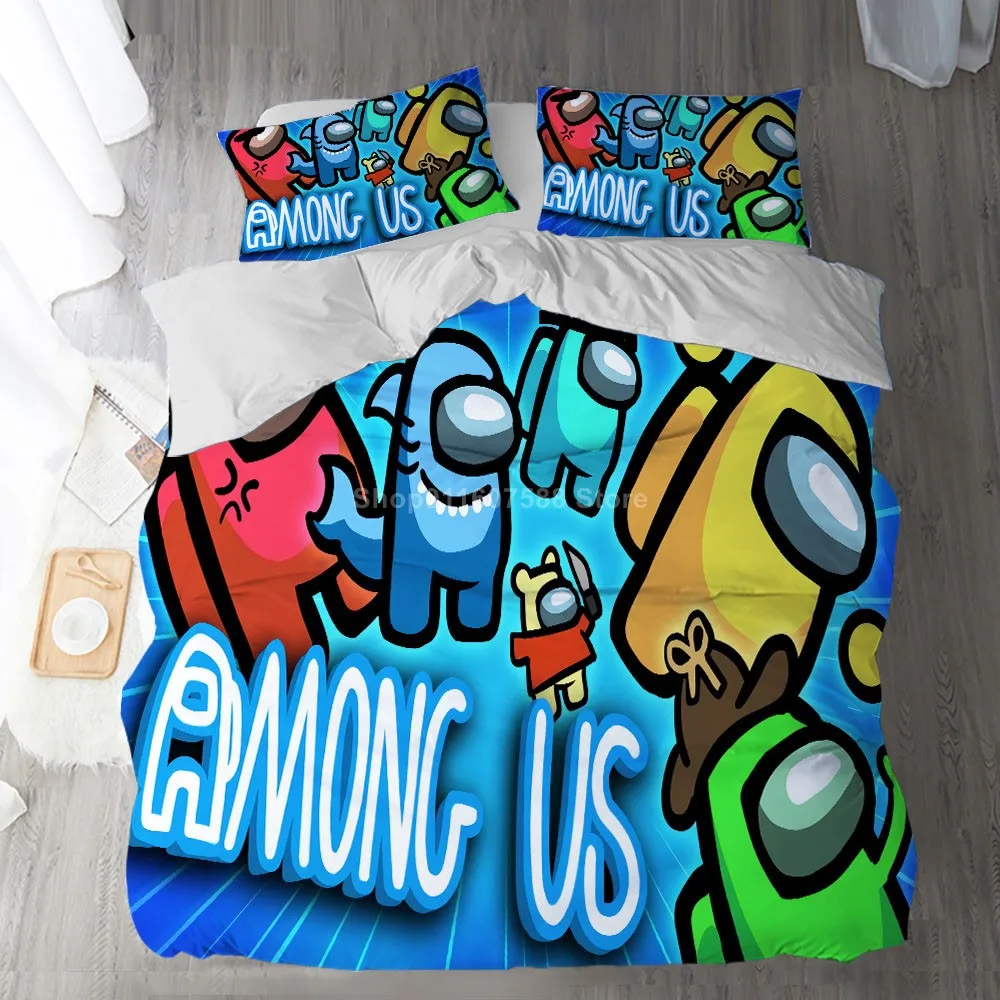 Among Us 3D Comforter Cartoon Duvet Quilt Cover Set Bedding Sets Game Kids Bed Linen Pillowcase King Queen Single 140x210cm Size
Among Us 3D Comforter Cartoon Duvet Quilt Cover Set Bedding Sets Game Kids Bed Linen Pillowcase King Queen Single 140x210cm Size