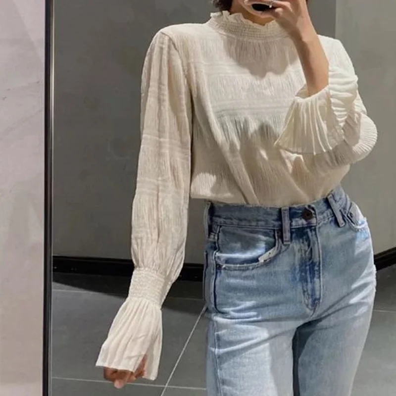 LYEEYNNR Office Ladies Stand Collar Shirts Women Long Sleeve Basic Tops Solid Color All-match Japan Style Blouse New Arrival
LYEEYNNR Office Ladies Stand Collar Shirts Women Long Sleeve Basic Tops Solid Color All-match Japan Style Blouse New Arrival