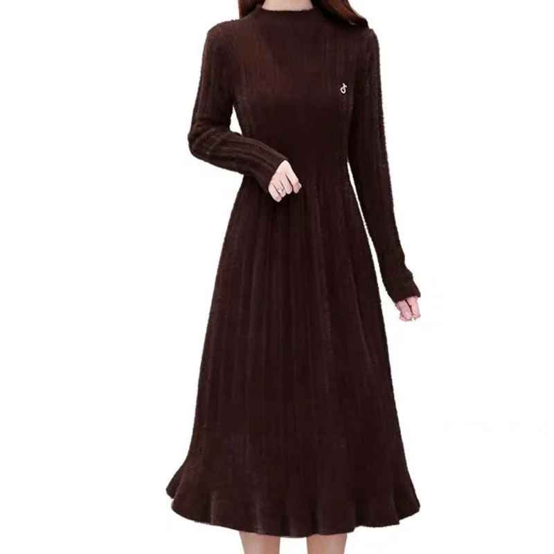 Winter Kawaii Clothes Turtleneck Women Clothing Pullovers Sweater Dress Long Sleeve Top Korean Slim Knitted Sweater Fashion Tops 
Winter Kawaii Clothes Turtleneck Women Clothing Pullovers Sweater Dress Long Sleeve Top Korean Slim Knitted Sweater Fashion Tops