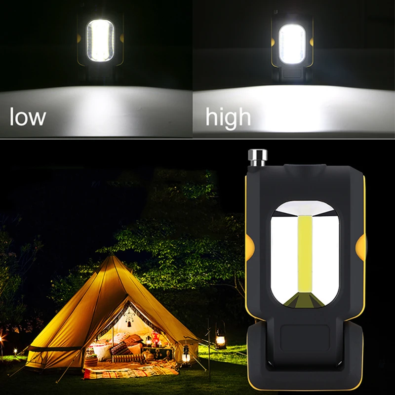 1pcs PVC COB LED Work Light Outdoor Camping Inspection Lamp Magnetic Torch 2019