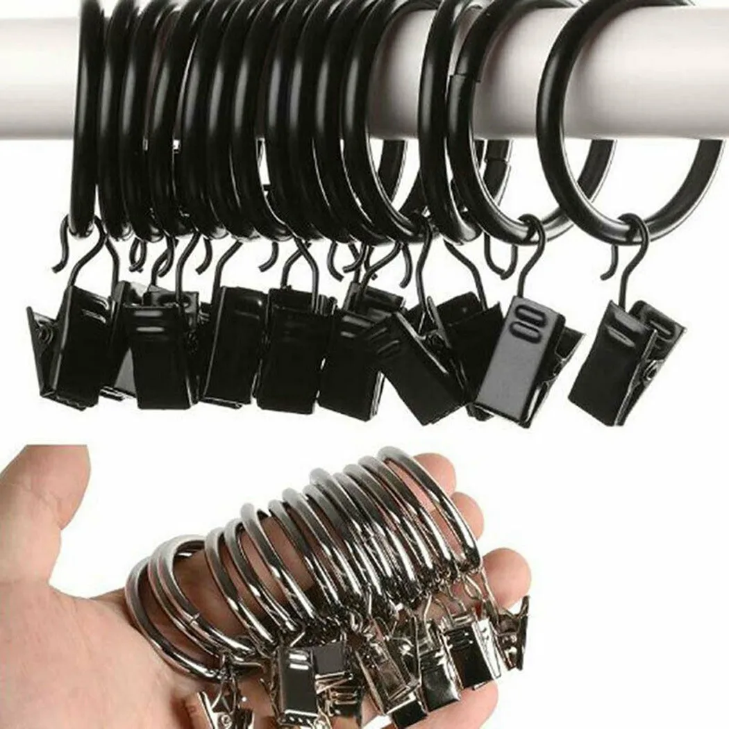 40Pcs 25 MM Metal Curtain Hook Clip Pole Rod Voile Net Rings Hooks With Clips Hanging Pole Buckle Accessories
40Pcs 25 MM Metal Curtain Hook Clip Pole Rod Voile Net Rings Hooks With Clips Hanging Pole Buckle Accessories