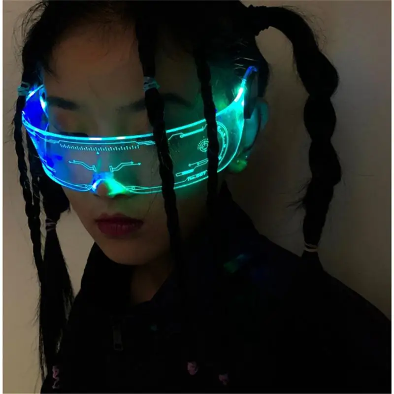 LED Luminous Sunglasses Vintage Punk Goggles Men Women Fashion Party Christmas Colorful Light Up Glasses Shades Glow Party Tool 
LED Luminous Sunglasses Vintage Punk Goggles Men Women Fashion Party Christmas Colorful Light Up Glasses Shades Glow Party Tool