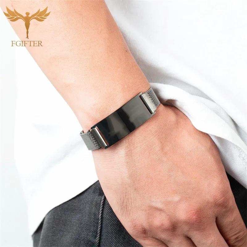 Stainless Steel Magnetic Bracelets for Men Women Fit Laser Burn Word Pattern Custom Jewelry Adjustable Chain Link Magnet Buckle
Stainless Steel Magnetic Bracelets for Men Women Fit Laser Burn Word Pattern Custom Jewelry Adjustable Chain Link Magnet Buckle