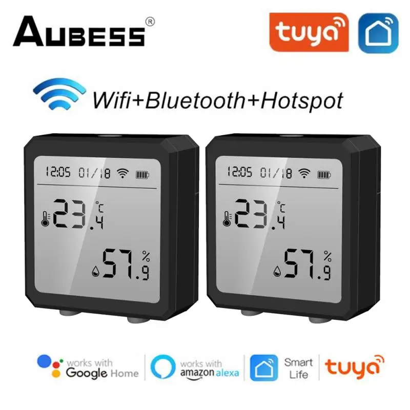 Wireless Indoor LCD Digital Hygrometer Thermometer Tuya WIFI Temperature Humidity Sensor Support Alexa Google Home smart life
Wireless Indoor LCD Digital Hygrometer Thermometer Tuya WIFI Temperature Humidity Sensor Support Alexa Google Home smart life