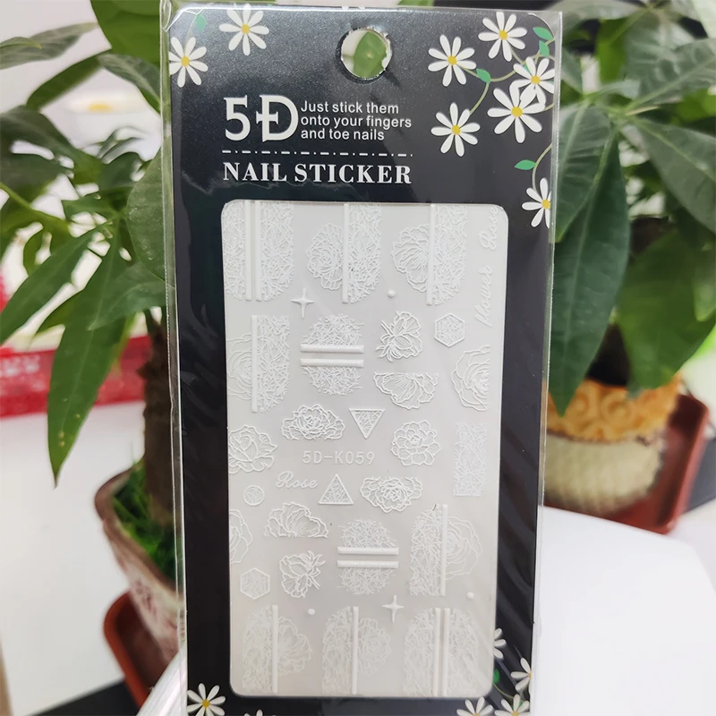 5D Stickers for Nails White Flowers Geometry Line Nail Art Decorations Stereoscopic Sticker Accessories Anaglyph Effect Design
5D Stickers for Nails White Flowers Geometry Line Nail Art Decorations Stereoscopic Sticker Accessories Anaglyph Effect Design